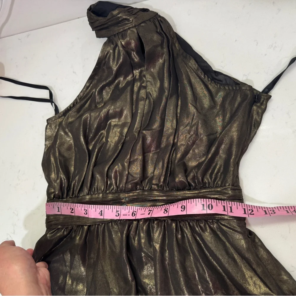 BCBGeneration Metallic Gold and Black Maxi Dress - Picture 11 of 11